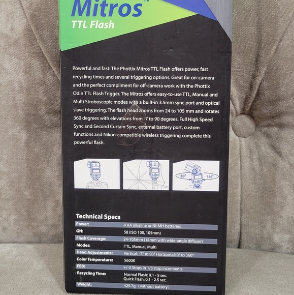 Phottix Mitros TTL Flash for Nikon - Picture 3 of 6